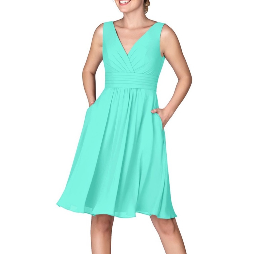 Azazie Kyla Aqua Dress